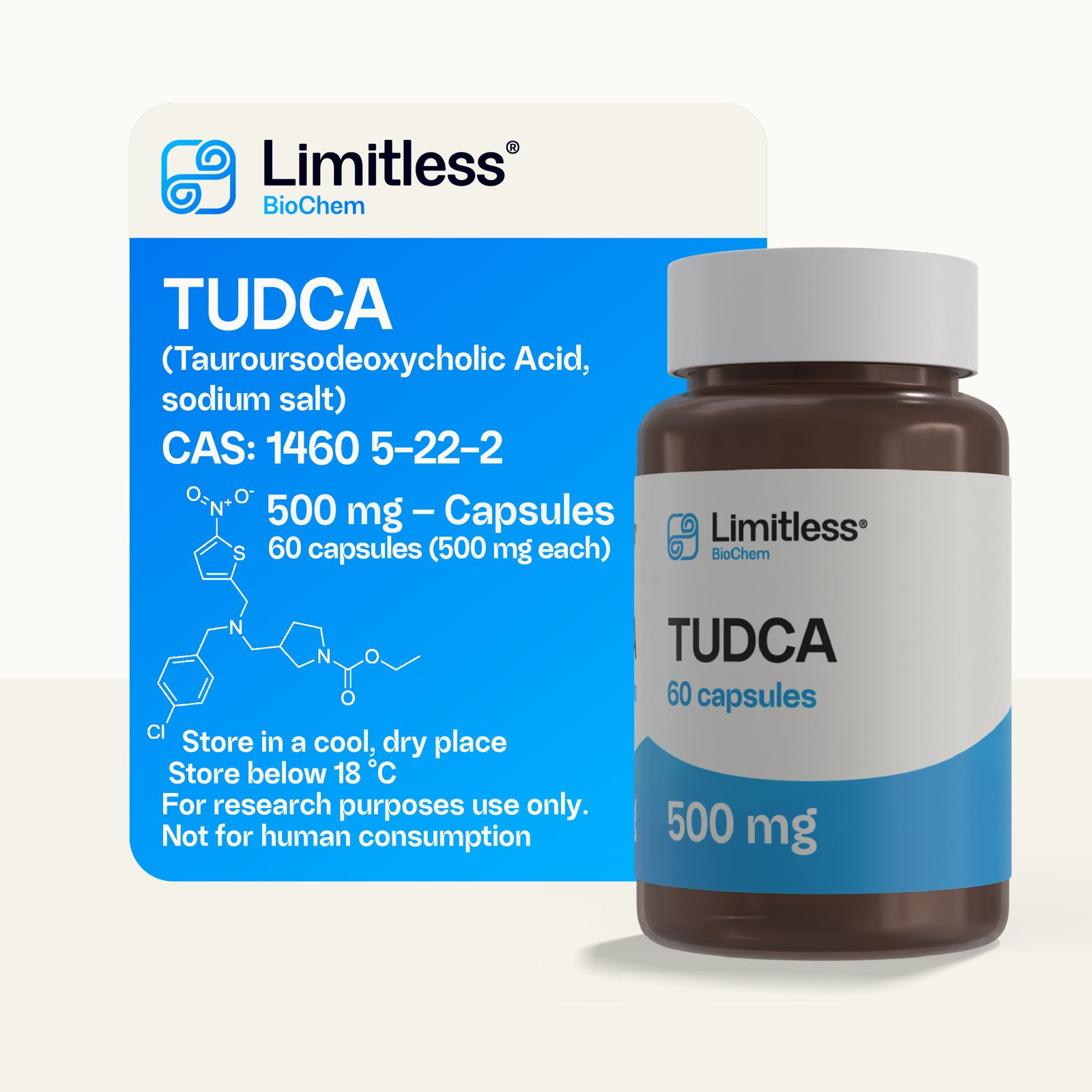 TUDCA 500mg – 60 capsules