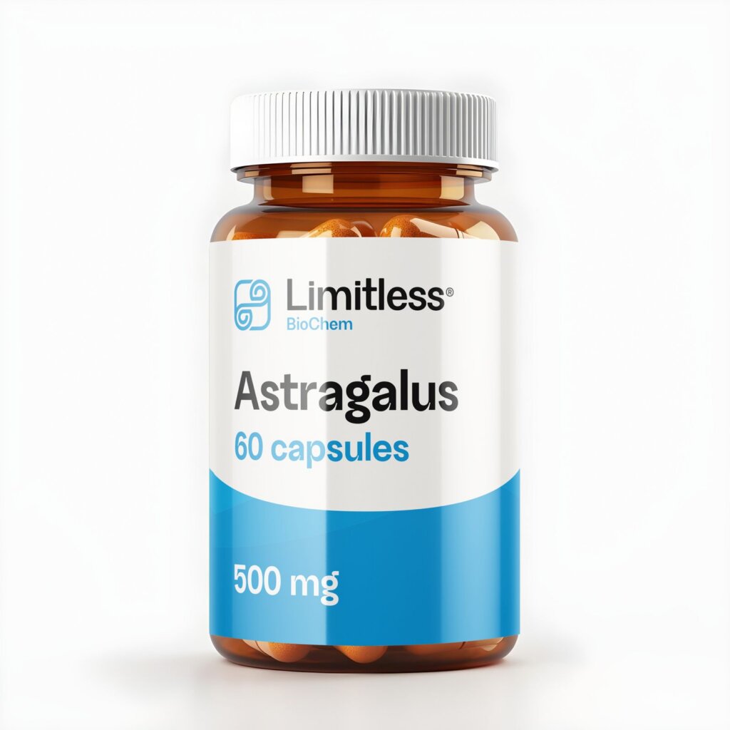 Astragalus 500 mg 60 capsules bottle - Limitless BioChem