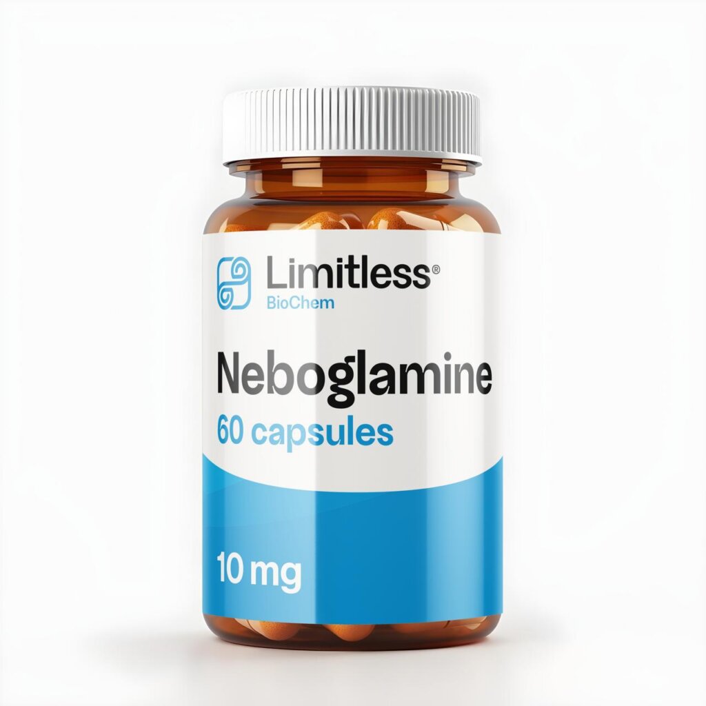 Neboglamine 10 mg research capsules bottle - Limitless BioChem